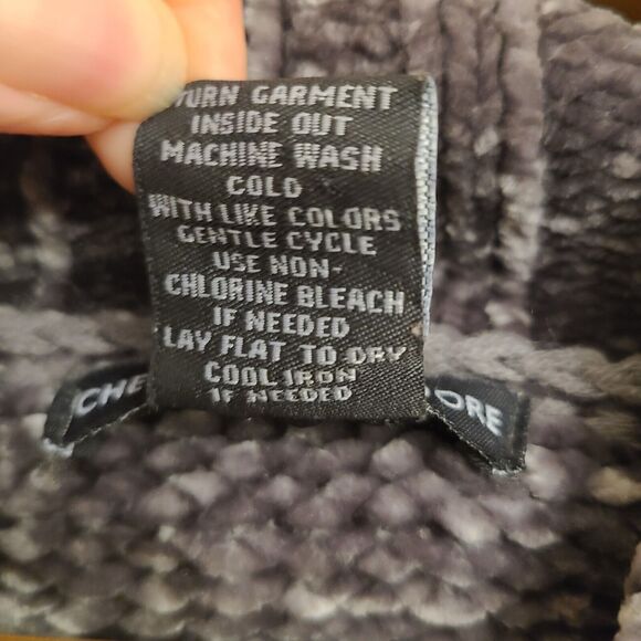 Chelsea & Theodore Womens Pullover Sweater Gray Chunky Mock Neck Crop Size XL - Picture 5 of 7